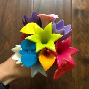 Flower wine glass charms